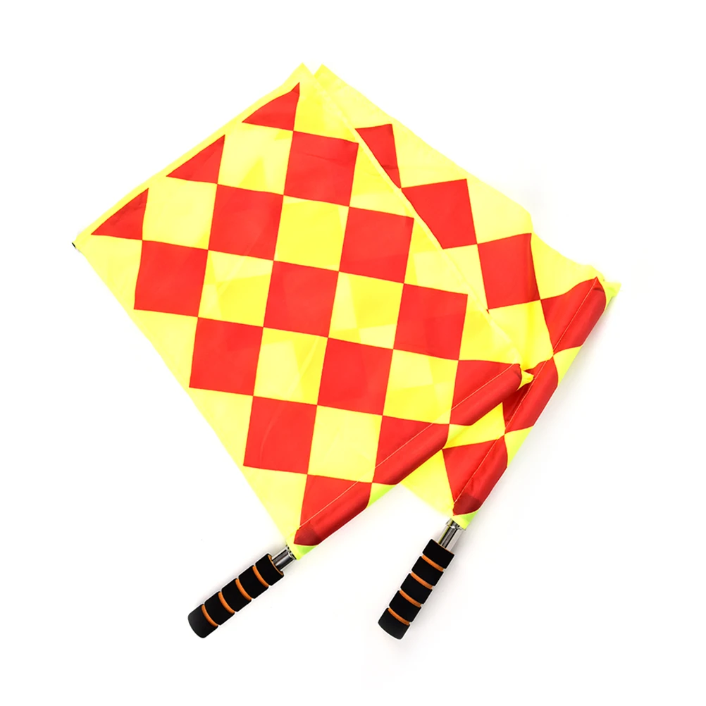 

Hot Sale Soccer Referee Flag Fair Play Sports Match Football Linesman Flags Referee Equipment + Carry Bag
