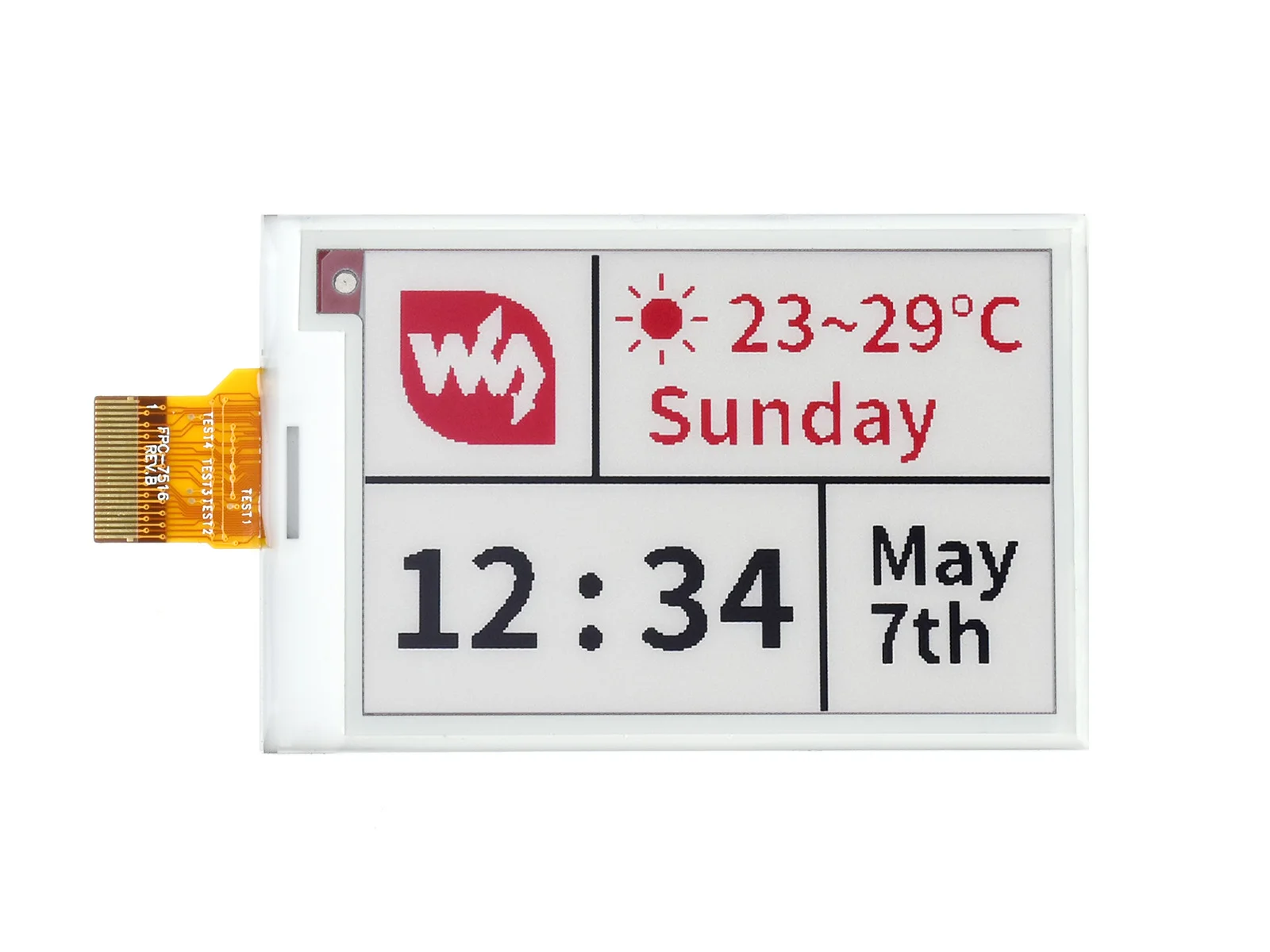 2 7 дюймовый E Ink Дисплей Панель 264x176 электронной бумаги Модуль красные черные