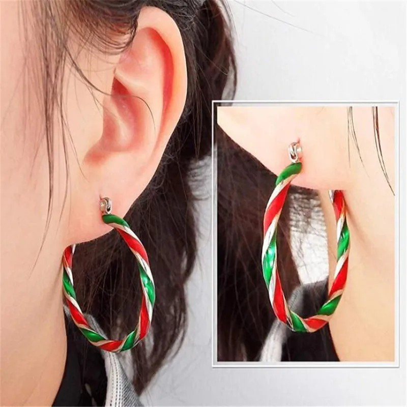 1 пара ручная работа рождественские серьги кольцо для женщин подвески брендовые