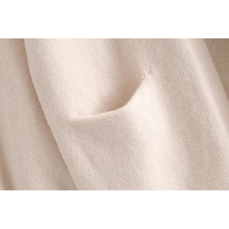 Модный женский кардиган Za Осень-зима 2019 однотонный v-образный вырез длинный рукав