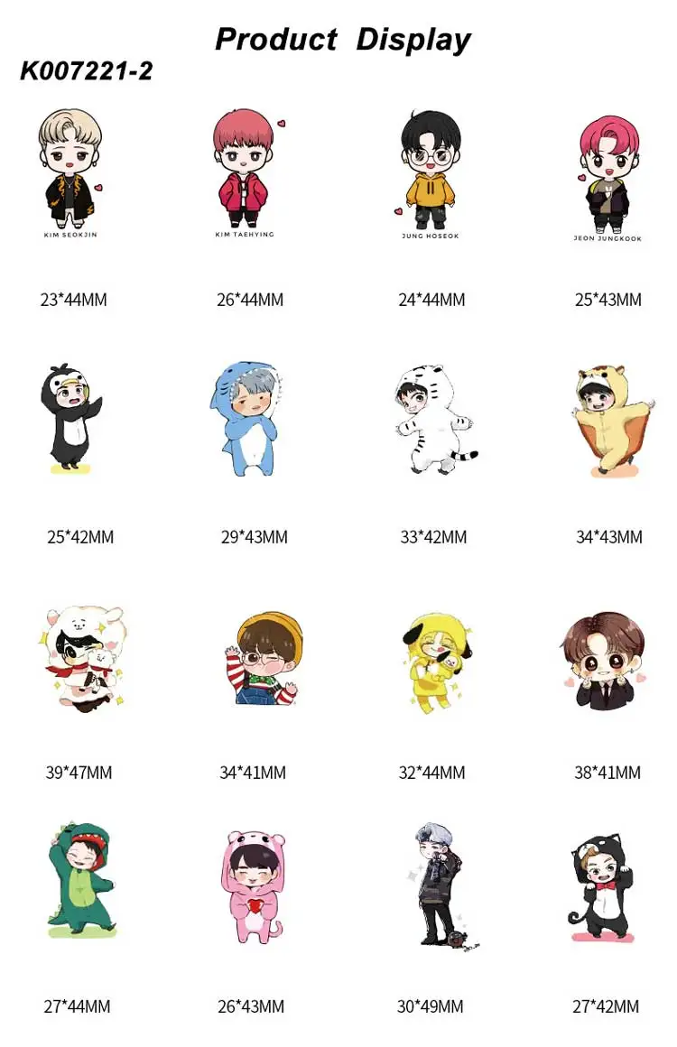 40 шт./компл. дети мультфильм водонепроницаемый Bangtan наклейки для мальчиков забавные Bangtan Expression наклейки девушка журнал бутылка Moble ноутбук
