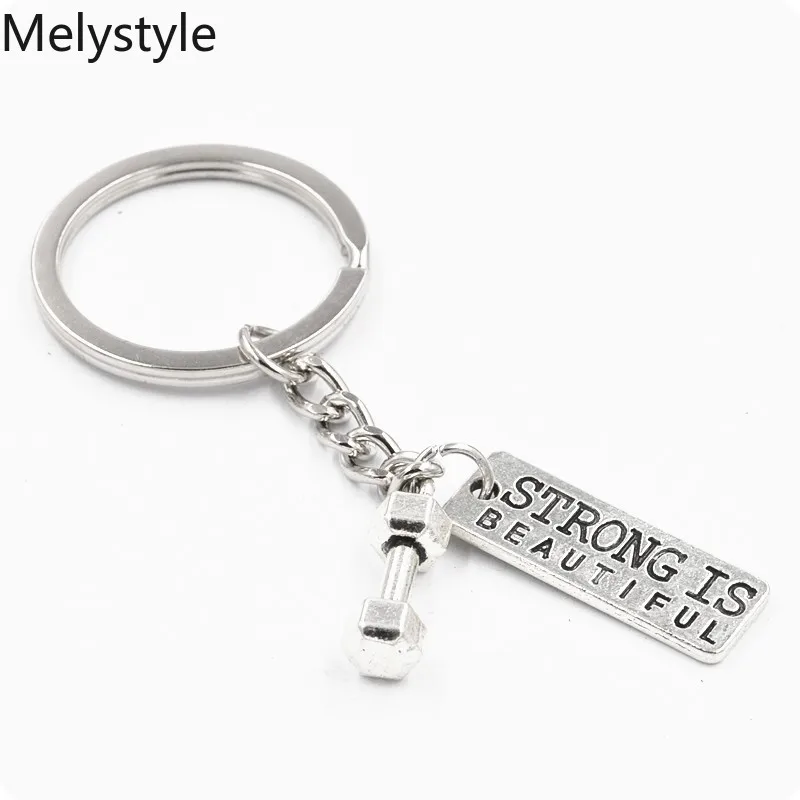 2019 брелок для ключей гантели мужчин спортивного зала модный женщин и ювелирные