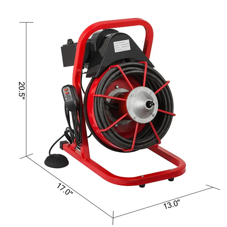 

Electric Drain Cleaner Machine For 1-4'' Pipes