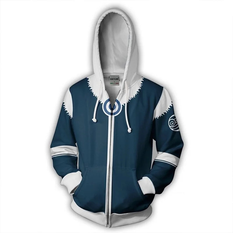 

Men Women Avatar: Last Airbender Costumes Hoodies 3D Printing Cosplay Zipper Fashion Flame Sweatshirts Spring Autumn Jackets