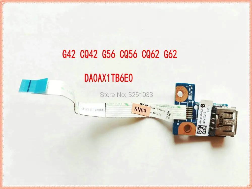

DA0AX1TB6E0 for HP G42 G56 G62 CQ42 CQ56 CQ62 series laptop USB interface board