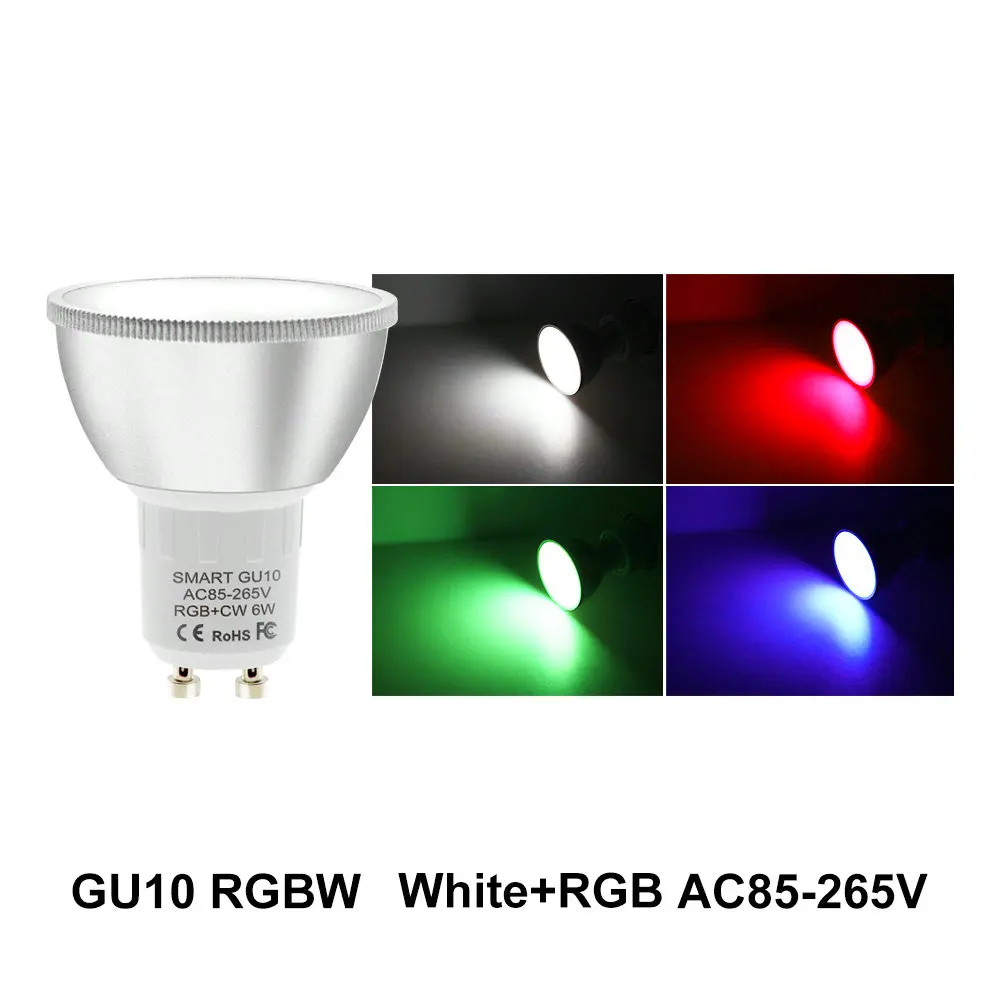 GU10 Bulb RGBCW Tuya умный контроль WiFi RGB светодиодный светильник Smart Life APP совместим с Amazon Alexa и Google Home управление голосом - Испускаемый цвет: GU10 Bulb RGBCW