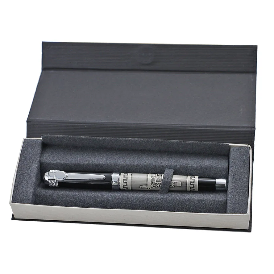 Винтажная Jinhao 189 Роскошная авторучка Iraurita 0,5 мм F Перо чернильные ручки бизнес офисные принадлежности изысканный подарок caneta tinteir - Цвет: Ancient Silver