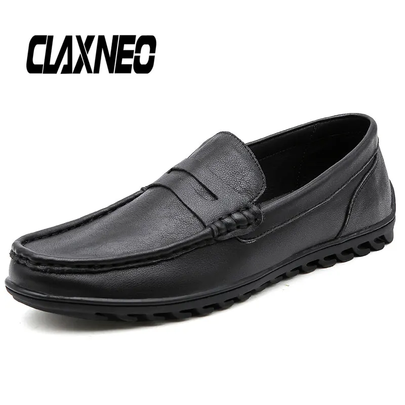 CLAXNEO/мужские мокасины без шнуровки; сезон лето-осень; мужская кожаная обувь; повседневные водонепроницаемые мокасины из натуральной кожи; белые дышащие лоферы