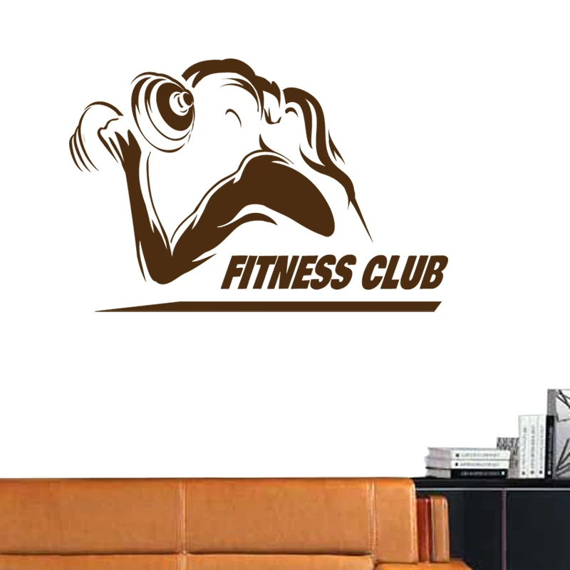 

Fitness Decal Gym Dumbbell Sticker Body-building Posters Vinyl Wall Decals Mural Fitness Words Crossfit Decal Muscle Gym Sticker