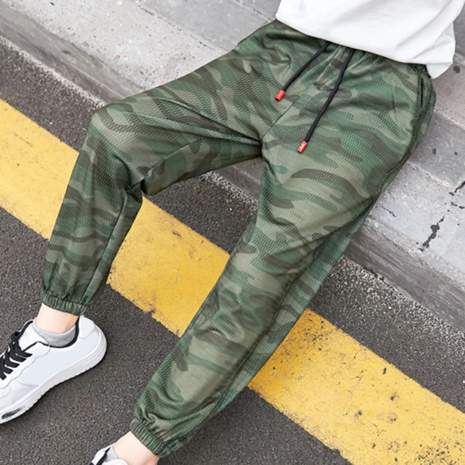 Брюки детские спортивные дышащие сетчатые быстросохнущие штаны с эластичным