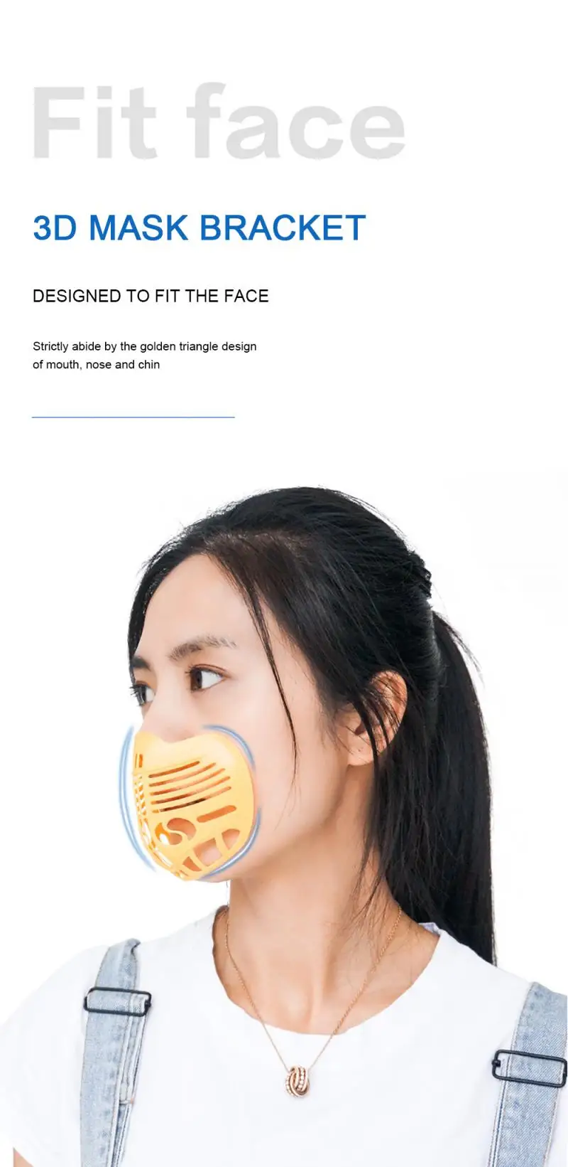 

Unisex Reusable Dustproof Mask Bracket PM2.5 Windproof Haze Pollution Respirato 3D Mask Holder Breathe Smoothly