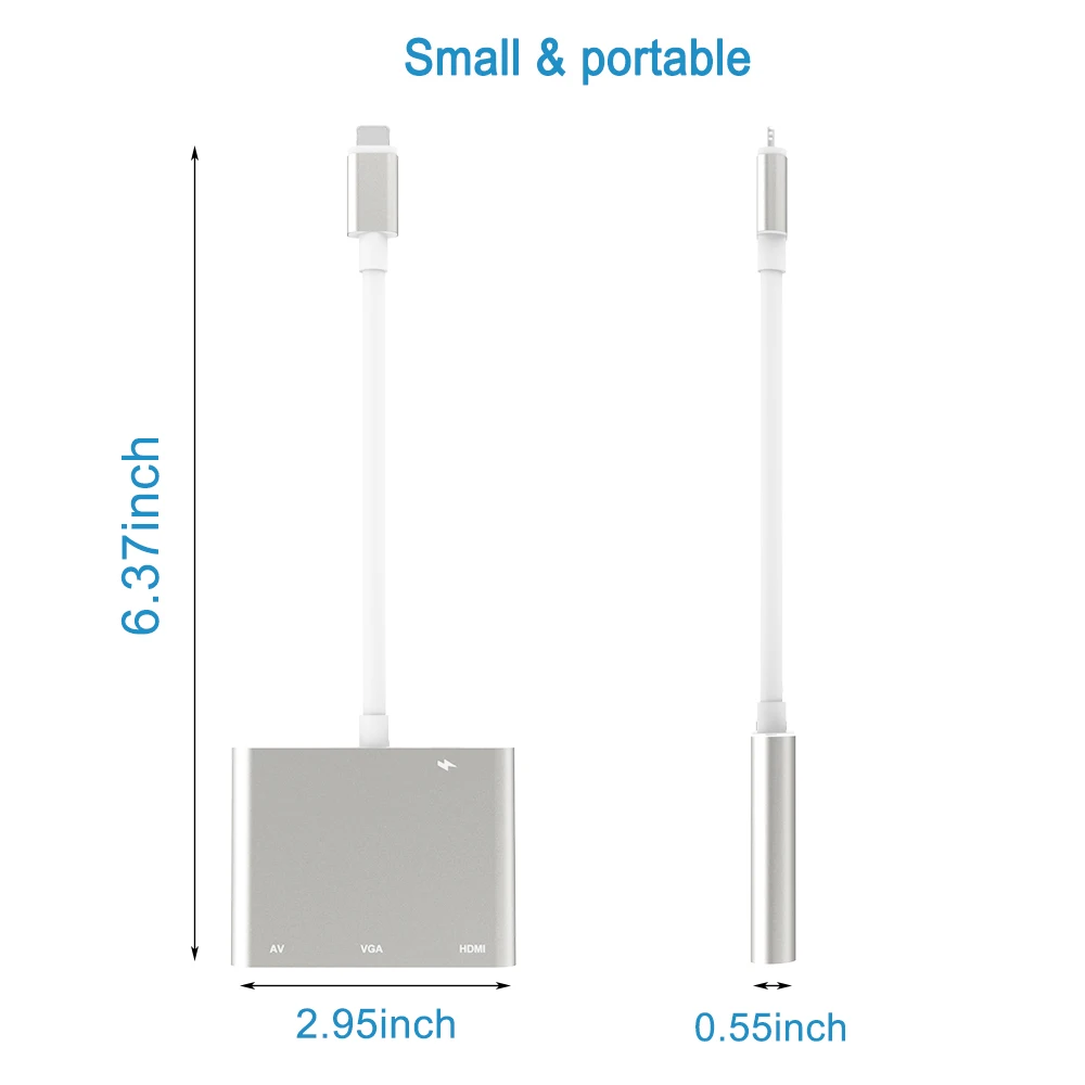 2020 новый дизайн HDMI адаптер для Lightning VGA AV Аудио Видео HDTV OTG кабель iPhone
