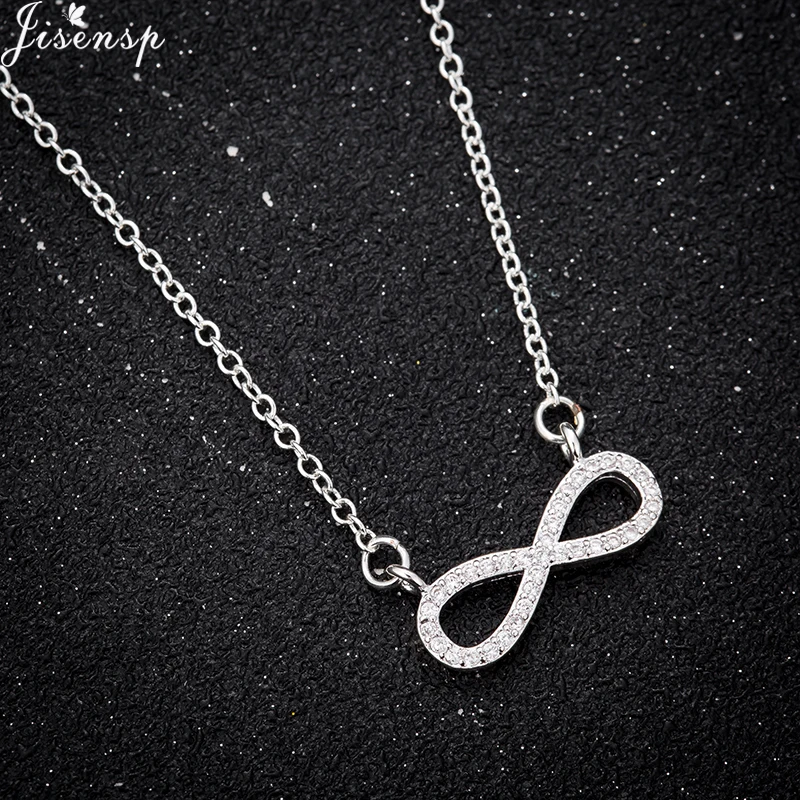 Цепочка-ожерелье Jisensp Женская с кулоном в виде цифры 8 | Украшения и аксессуары