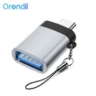 Orendil USB 3,0 Тип Type-C и разъемом типа мама Тип C USB-C преобразователь OTG для Мышь клавиатуры USB флэш-диск