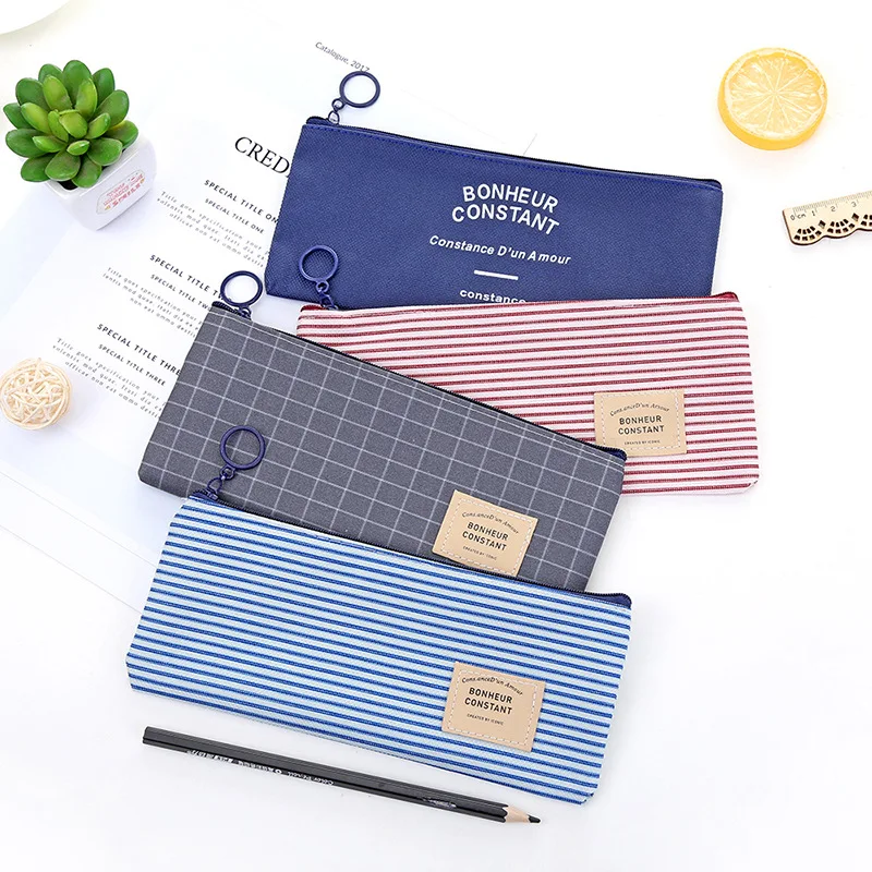 Милый холщовый чехол для карандашей офисный студенческий школьные