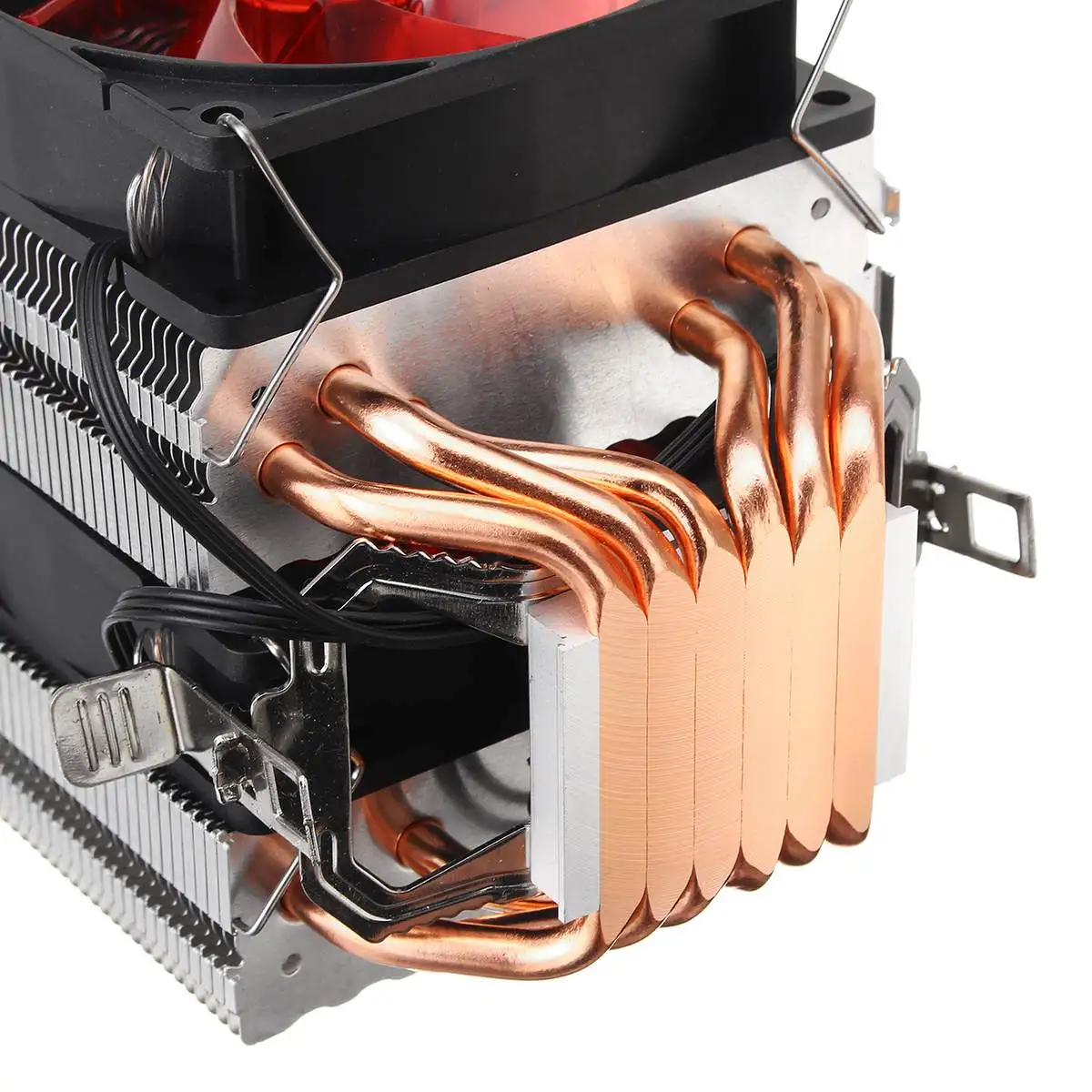 Процессор кулер 6 тепловых трубок 3pin двойной вентилятор Cooler Тихий охлаждающий вентилятор радиатора для Intel 775/1150/1151/1155/1156/1366 и AMD