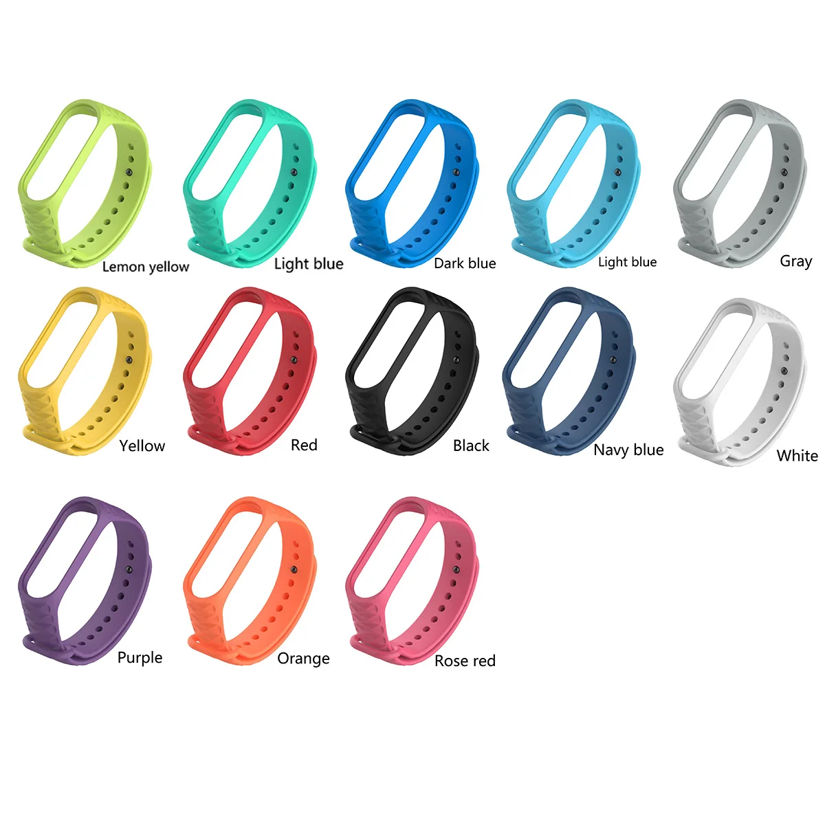 Smart Bracelet Strap Smart Accessories Silicone Diamond replacement Watch Watch For Mi Band Bracelet 3 4 M3 M4 Bracelet Strap