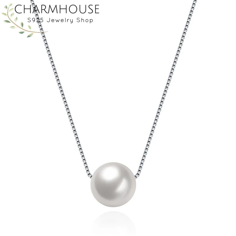 Pearl Necklaces Women 925 Sterling Silver Choker Necklace Pendant Boxing Chain Collier Femme 2020 Korea Jewelry Accesories Gift | Украшения