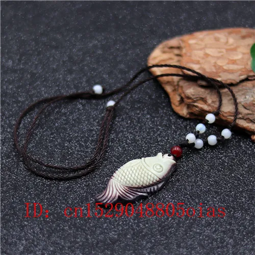 Натуральный двухцветный нефритовый Карп Кулон ожерелье с рыбой очаровательные