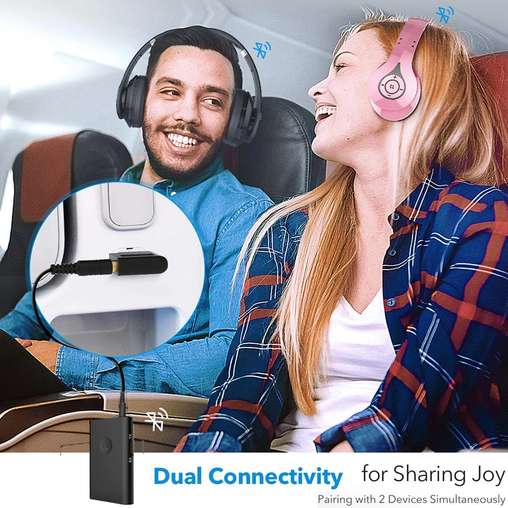 

Bluetooth 5.0 Aptx Airplane Flight Adapter Transmitter for V-Moda Crossfade 2 BassFit Forza Metallo Wireless Headphone Earphone