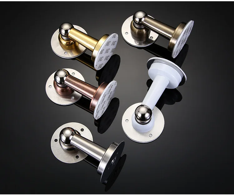 Magnetic Door Stop Stainless Steel Door Stopper, Door Holder Doorstop, 3M Double-Sided Adhesive Tape No Need to Drill