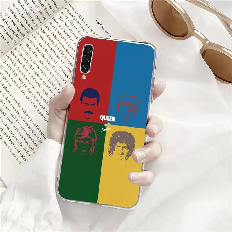

Rock Freddie Mercury Queen Phone Case Transparent for Samsung A71 S9 10 20 HUAWEI p30 40 honor 10i 8x xiaomi note 8 Pro 10t 11