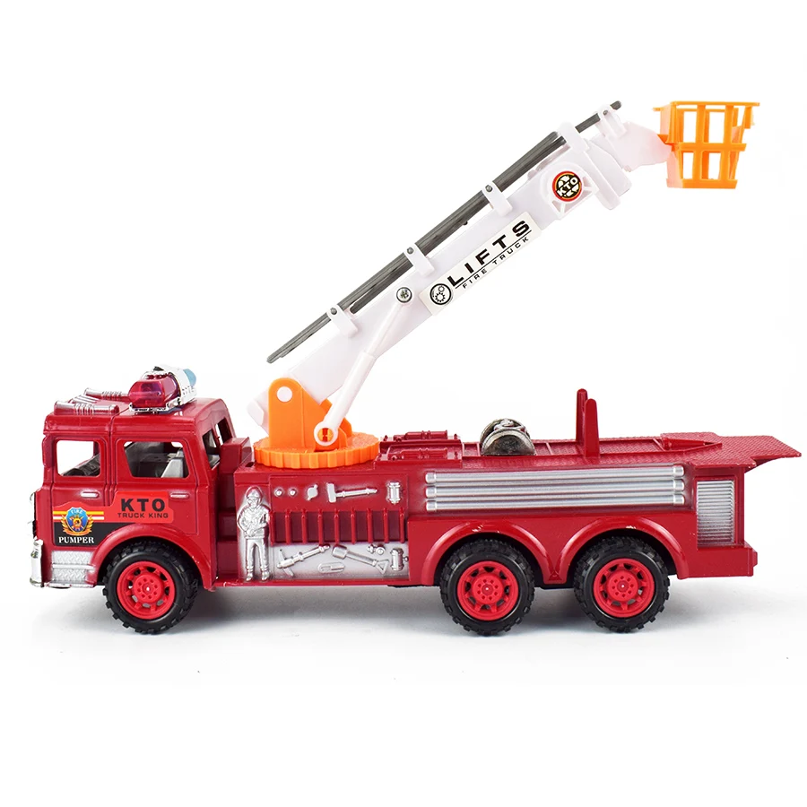 Инерционная модель пожарного грузовика игрушка для детей моделирование