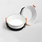 Потолочный светильник, без рамки, 3 температуры, с антибликовым покрытием, 7 Вт, 10 Вт, 12 Вт, 15 Вт, 24 Вт, Круглый, Светодиодный точечный потолочный светильник