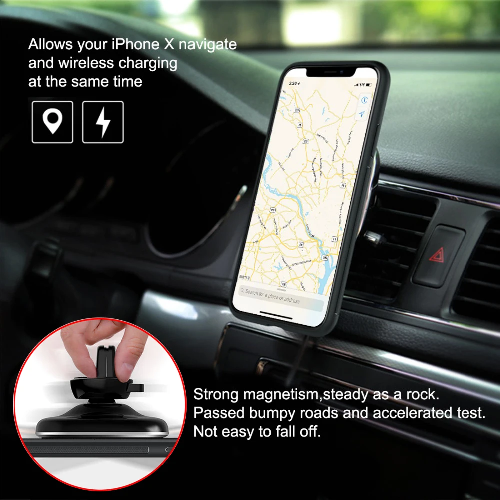 Магнитный беспроводной Чехол-приемник NILLKIN для iPhone XS Max XR Qi, беспроводное зарядное устройство, автомобильный коврик и волшебный чехол для iPhone XS X