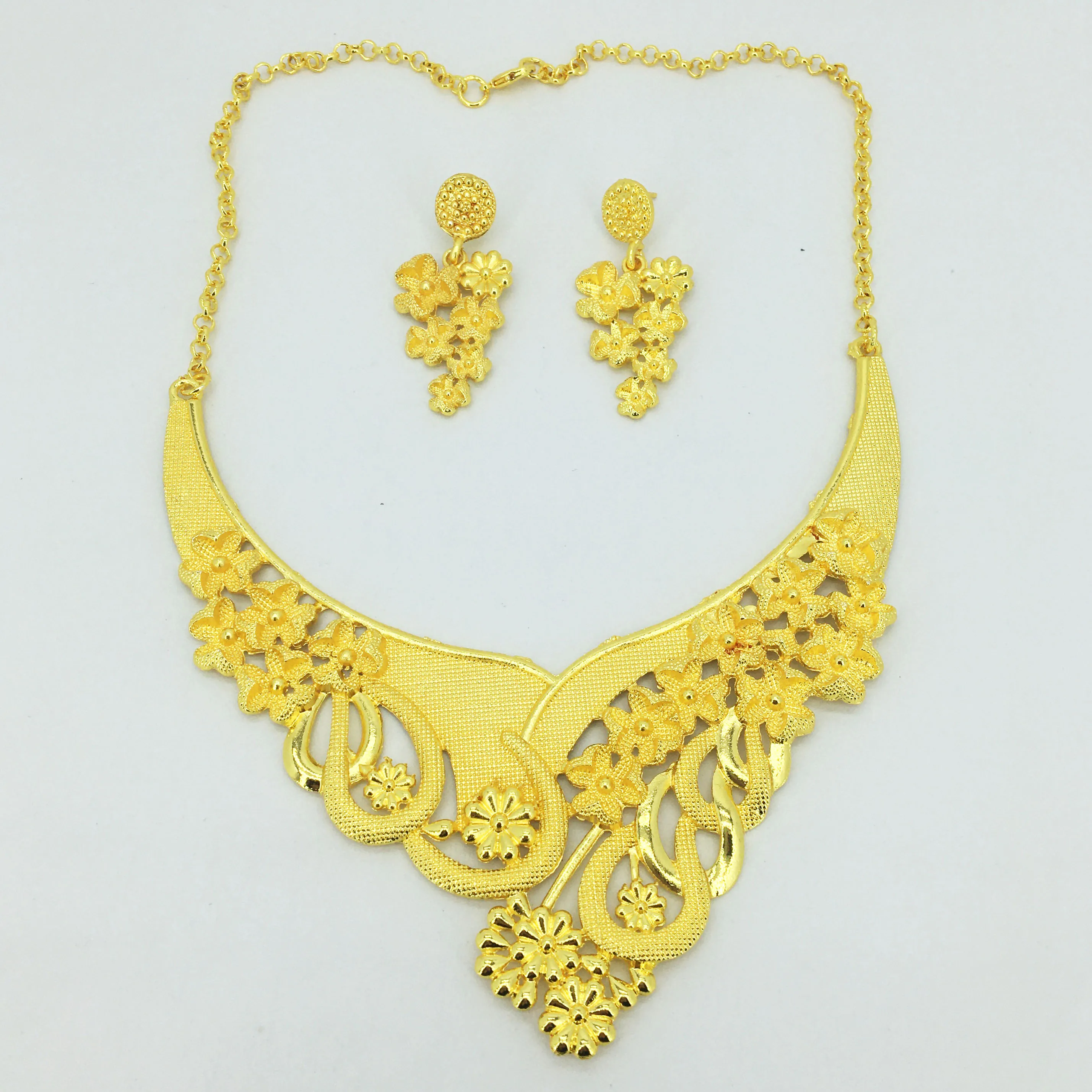 Горячая мода Свадебный Дубай Африка Нигерия Африканский комплект ювелирных