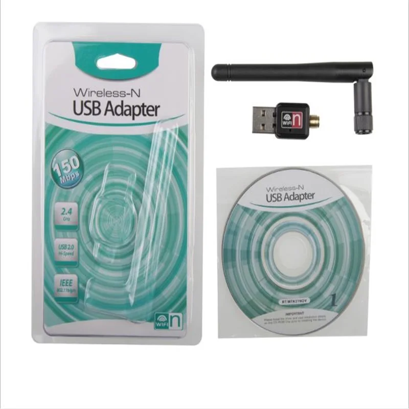Адаптер Wi-fi 2 дБи 150 Мбит/с 4 ГГц USB Ethernet ПК | Компьютеры и офис
