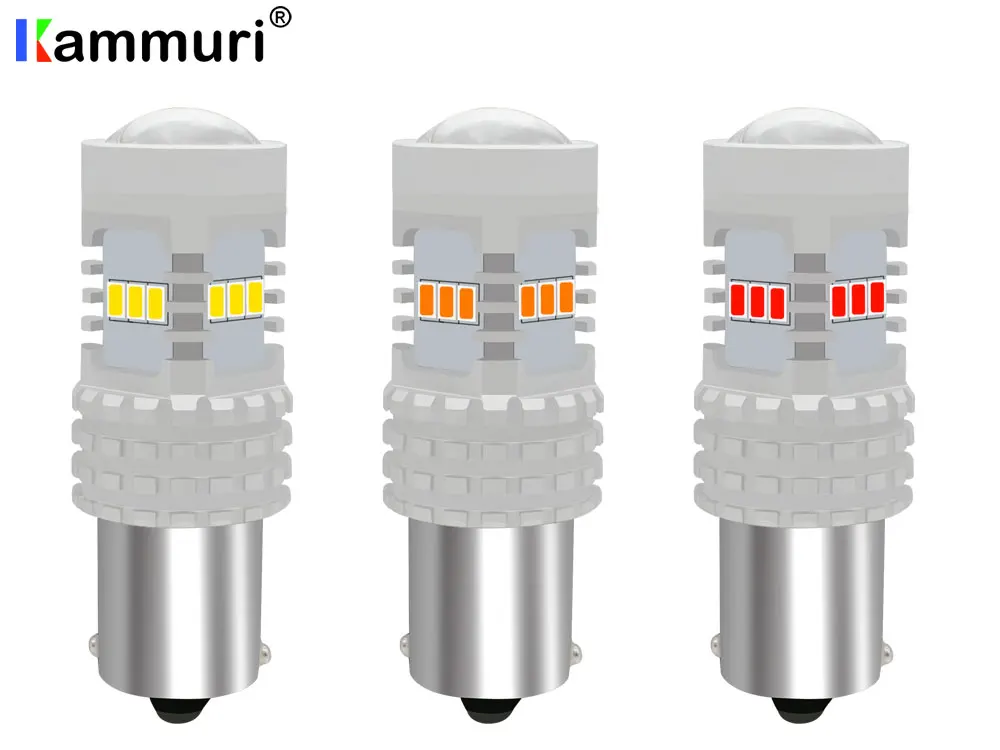 KAMMURI No error 1156 BA15S P21W светодиодный фонарь R5W R10W Автомобильная Лампа сигнала поворота Стоп-сигнал заднего хода DRL светильник Авто Лампа 12 В Белый Янтарный красный