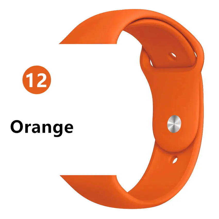 Orange Lbiaodai ремешок для apple watch 4 3 apple watch band apple watch ремешок 44mm 40mm iwatch band 42mm 38mm спортивный силиконовый браслет ремешок для часов ремешки для apple watch 4 3 2 1 - Цвет ремешка: Orange