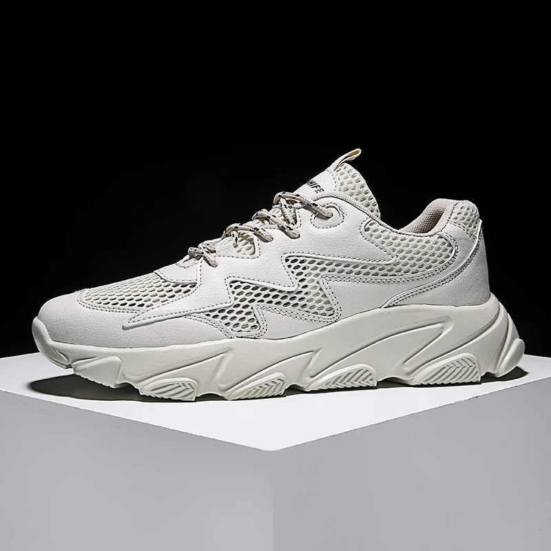 Кроссовки мужские сетчатые дышащие легкие на шнуровке Повседневная Удобная