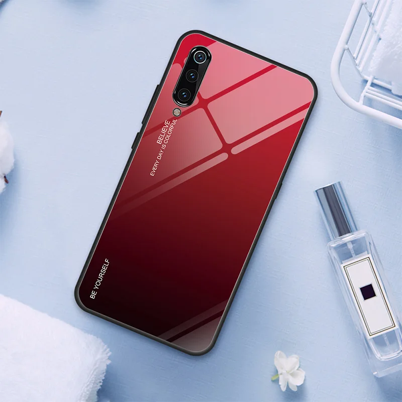 05 Разноцветный чехол из закаленного стекла с градиентом для Xiaomi mi 9 SE 8 Lite 9T Pro 6, глянцевый чехол с пятнами для Xiao mi A2 A1 mi x 2S Max 3 F1 - Цвет: 05