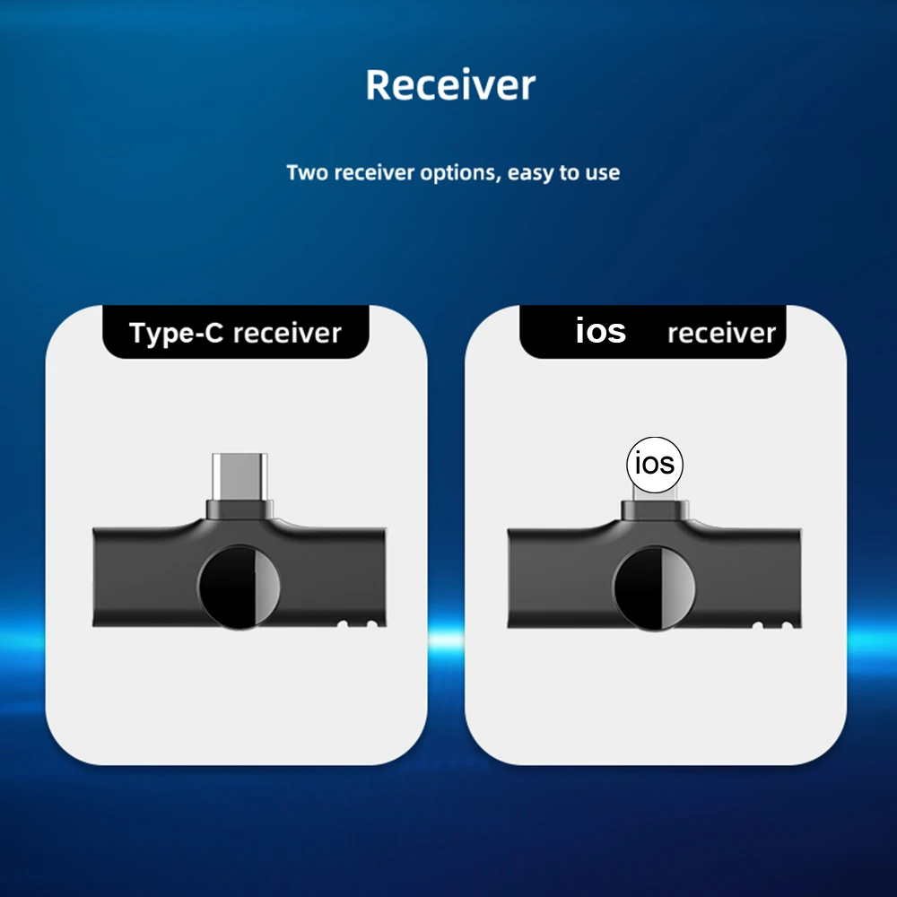 

Wireless Lavalier Microphone Set Live Broadcast Interview Studio Video Recording Portable Mini Microphone for iPhone Android