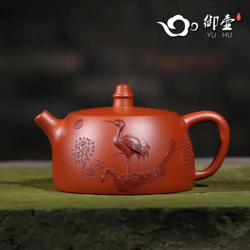 

yixing recommended pure manual teapot undressed ore mud zhu dahongpao authentic Chinese priests pot of kung fu tea set