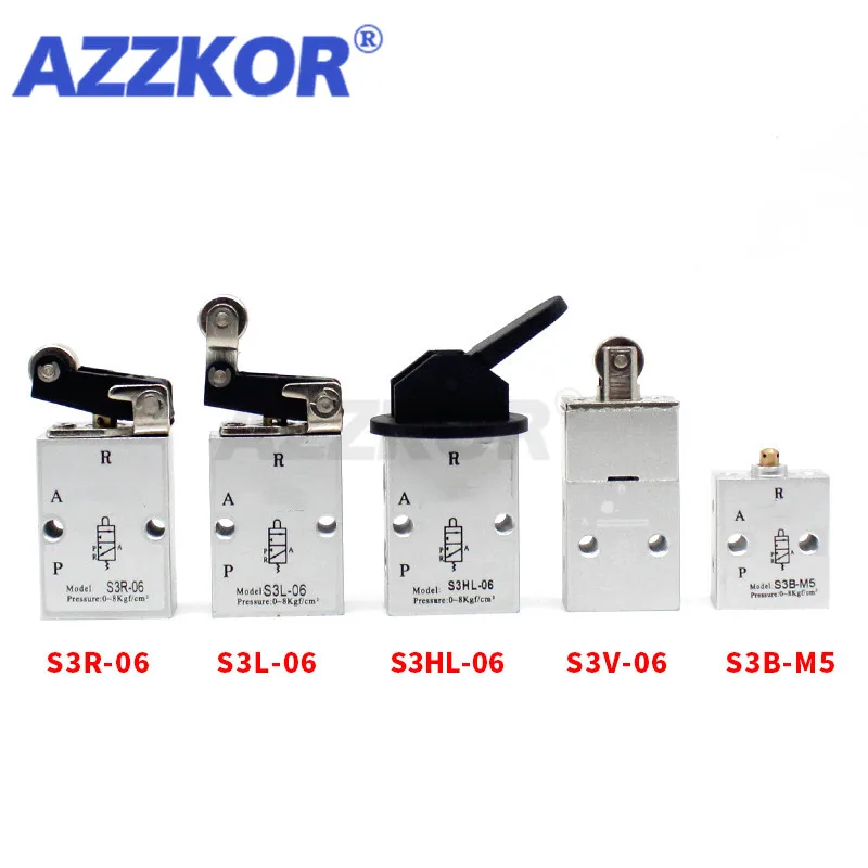 AZZKOR S3L 2 Позиция 3 Way двухсторонняя роликовое колесо Roller Lever механический воздушный