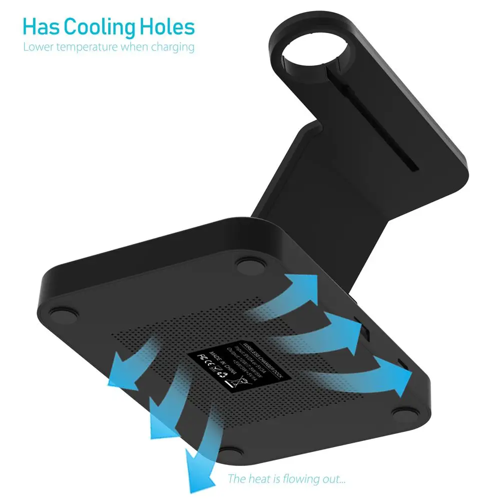 

5 In 1 Wireless Charger Wireless Charging Stand Fast Wireless Charging Station Over-voltage Protection For Mobile Phones