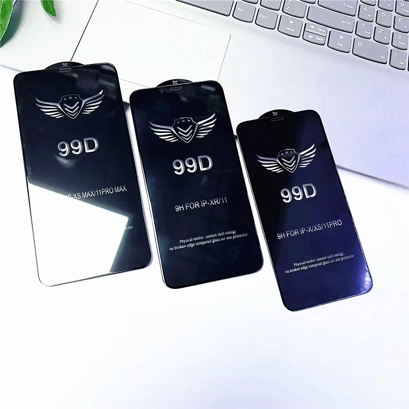 Закаленное стекло 99D для iPhone 12 11 Pro Xs Max X XR Защита экрана 6 7 8 Plus стеклянный чехол с