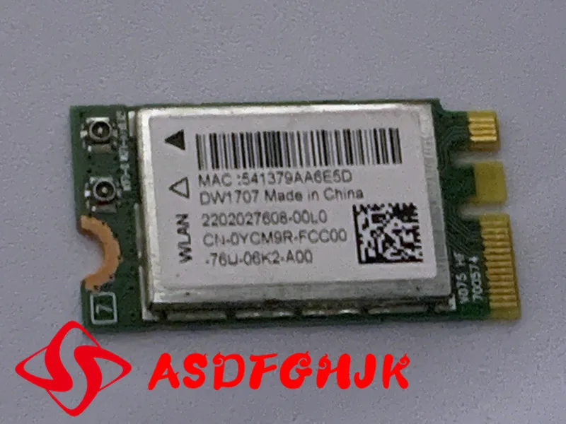 

Оригинал для Dell подлинный dw1707 беспроводная WiFi карта модель QCNFA335 YCM9R 0YCM9R фотография: Сеть ноутбука