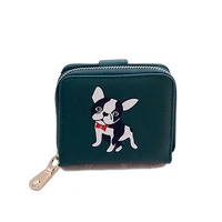 10pcs lot ladies purses dog wallet cartoon animal print coin purse pocket short mini wallets girls women money bag card holder