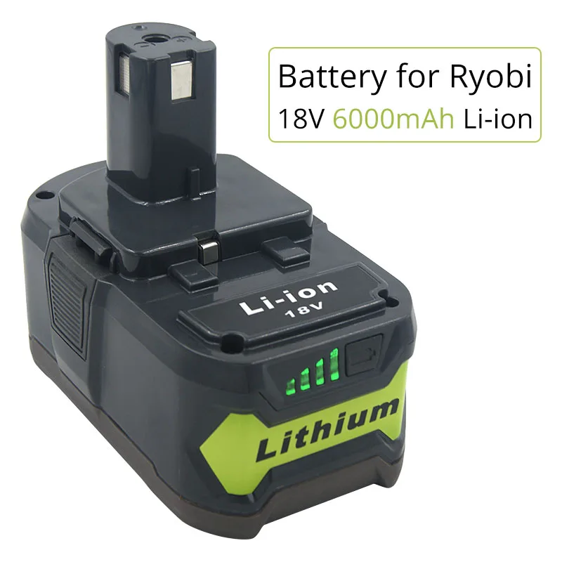Аккумулятор RB18L50 6000 мАч Li-Ion 18 в для электроинструментов Ryobi P104 P105 P106 P107 P108 P109 RB18L40