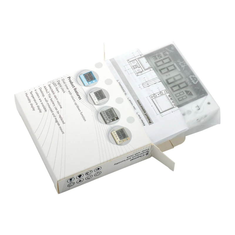 

New Kitchen Timer Digital Countdown Timer 2 Channel Flashing LED for Lab Electronic Kitchen Homework Workout Cooking