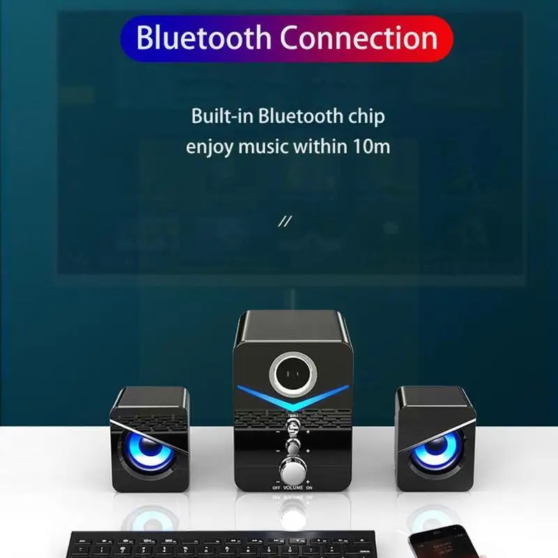 

Aux Wired Bluetooth Speaker Combination Computer Speakers Home Theater System Music Player Subwoofer Pc Sound Box For Lapto M7t3