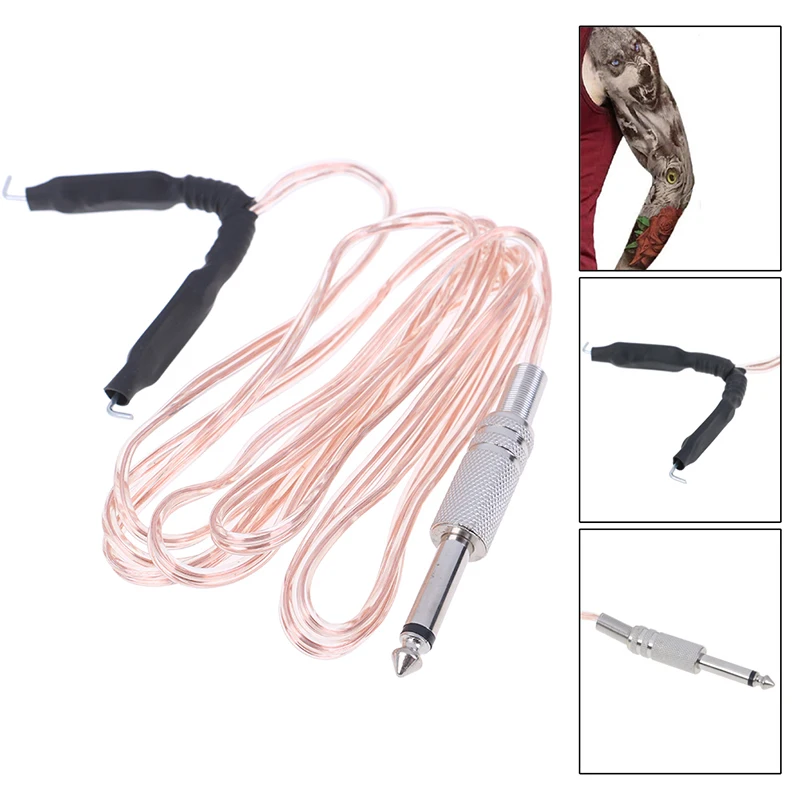 

1Pc Professional Metal Head Transparent Microphone Clipcord Tattoo Hook Line For Tattoo Power Supply Machine Kit Switch Pedal