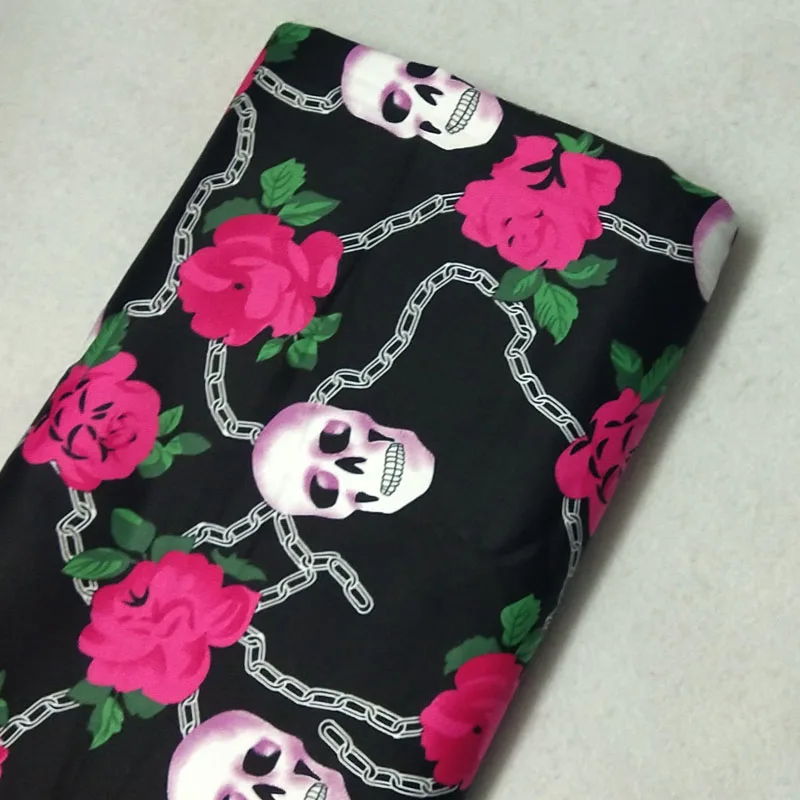 50x70 см Цветущий розовый Бабочка вышитый цветок череп браслет цепочка с принтом в