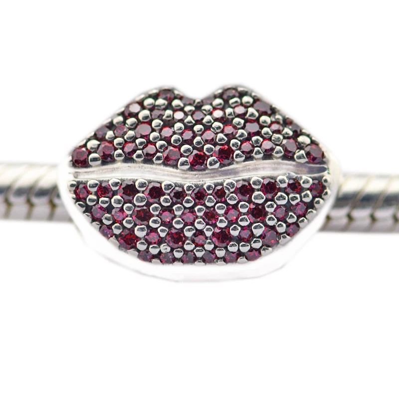 Fit PANDORA браслет Шарм DIY бусины для изготовления ювелирных изделий поцелуй больше