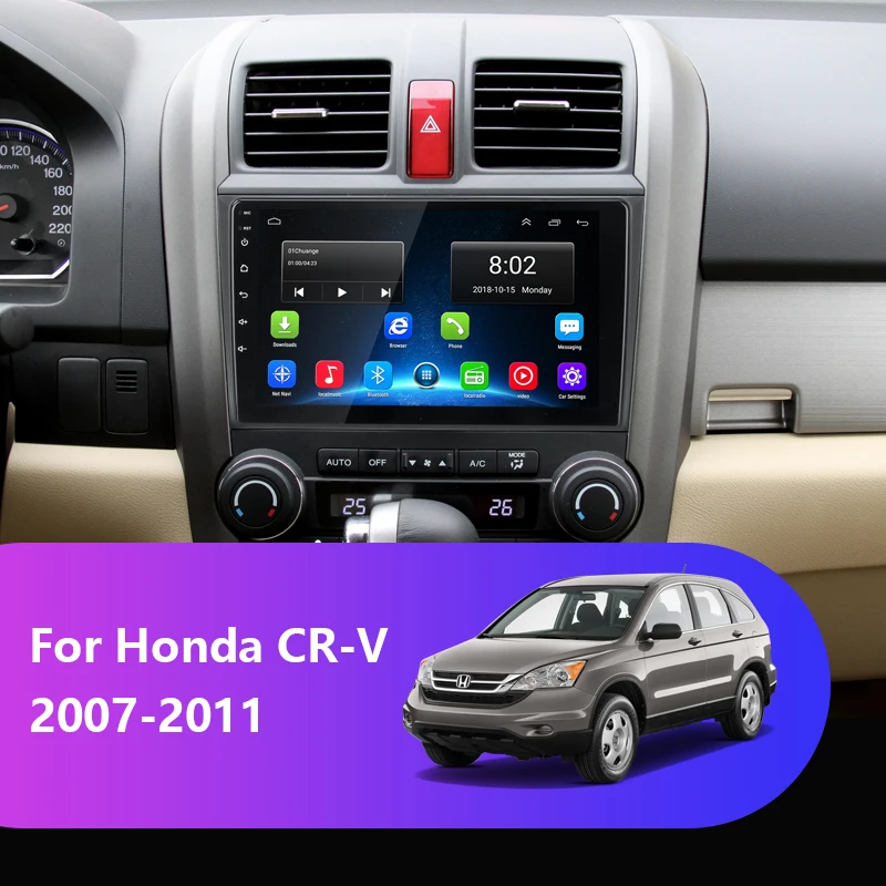 Jansite " Car Android радио для Хонда сrv CR-V 2007 2008 2009 2010 2011 мультимедийный проигрыватель навигации gps 4G WI-FI ips экран