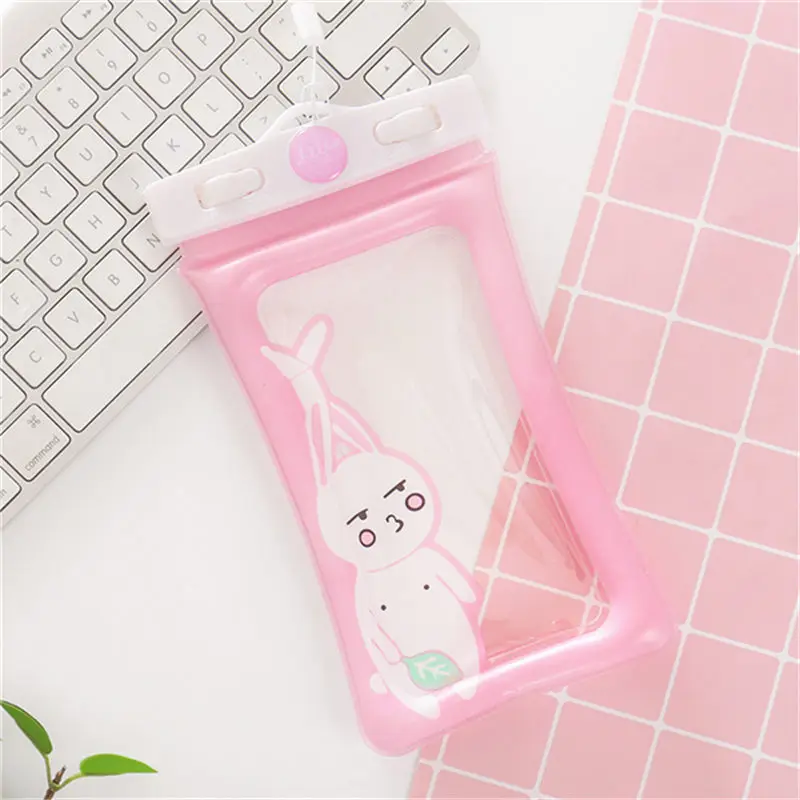 pink rabbit Фиолетовая 1 шт., женская сумка для путешествий, водонепроницаемая, для телефона, для монет, сумка для плавания, для телефона, сухая сумка, для лета, пляжа, чехол, водные развлечения, аксессуары для путешествий - Цвет: pink rabbit